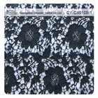백색/검정 색깔 나일론 면 꽃무늬 드레스 직물, 수를 놓은 레이스