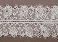 넓은 수 놓은 OEM Crochet 하얀 목화 웨이브 속눈썹 레이스 트리밍