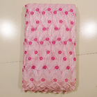 웨딩 드레스를 위한 분홍색 Foshi Organza 레이스 직물