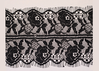 여성을 위한 넓은 수 놓은 OEM 크로 셰 뜨개질 흑인 목화 웨이브 속눈썹 레이스 트리밍