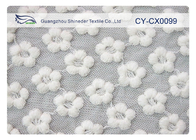 꽃 모양 결혼 예복 CY-CX0099를 위한 백색에 의하여 수를 놓는 레이스 직물