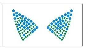 Eco 친절한 대칭 삼각형 모조 다이아몬드 열전달 녹색