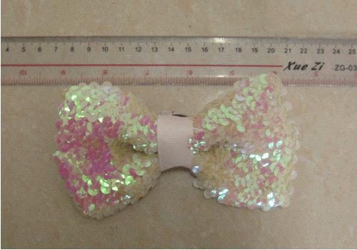 매듭을 위한 14cm 길이 Sequin 리본 14cm 인공 꽃 코사지